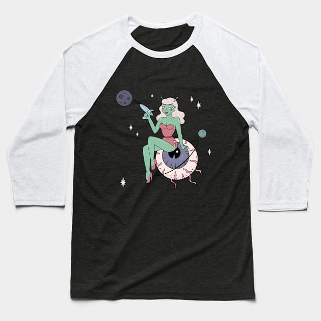 SPACE BABE Baseball T-Shirt by bratcave.studio